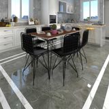 Kenzlife Hem75Mazlum 130x70 cm Siyah Ceviz Masa ve Sırt Minderli Sandalye Takımı