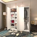 Kenzlife Kaktüs 4 Kapılı 180x160x52 CM Beyaz XLarge Gardrop
