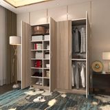Kenzlife Kaktüs 4 Kapılı 180x160x52 CM Kahverengi XLarge Gardrop
