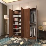 Kenzlife Kaktüs 4 Kapılı Ceviz 180x160x52 CM Gardrop