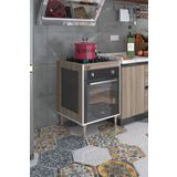 Kenzlife Kalimera Crd 85x60x56 Fırın Ocak Dolabı Ayarlı Ayaklı Üstü Kapalı Cordoba Ankastre Modülü Kabini