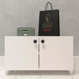 Kenzlife Kapaklı Ayakkabılık Bosnevi Mat Beyaz Suntalam 035*060*30 Altı Çift Ayakkabı Kapasitesi Arkalıksız