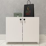 Kenzlife Kapaklı Ayakkabılık Bosnevi Mat Beyaz Suntalam 050*040*30 Altı Çift Ayakkabı Kapasitesi Arkalıksız