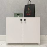 Kenzlife Kapaklı Ayakkabılık Bosnevi Mat Beyaz Suntalam 050*060*30 Dokuz Çift Ayakkabı Kapasitesi Arkalıksız