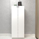 Kenzlife Kapaklı Ayakkabılık Bosnevi Mat Beyaz Suntalam 155*080*30 Kırk Çift Ayakkabı Kapasitesi Arkalıksız