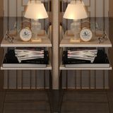 Kenzlife Kenzlife Komodin Guiseppe 2 Li Set Komidin 39 x 19 cm 2 Parça Duvara Monte Askı Aparatlı - Cordoba