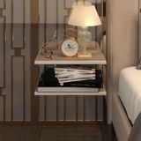 Kenzlife Kenzlife Komodin Guiseppe Crd Komidin 39 x 19 cm 2 Parça Duvara Monte Askı Aparatlı - Cordoba