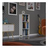 Kenzlife kitaplık süper ga 090*40*19 byz 3 katlı tek bölme ofis mutfak banyo dolabı arkalıksız