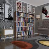 Kenzlife Kitaplik Super Ga 150*160*19 Cvz 5 Katli 2 Bolme Cift Bolme Opsiyonlu Ofis Mutfak Banyo Dolabi Arkaliksiz