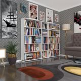 Kenzlife Kitaplik Super Ga 150*200*19 Byz 5 Katli 3 Bolme Cift Bolme Opsiyonlu Ofis Mutfak Banyo Dolabi Arkaliksiz