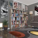 Kenzlife Kitaplik Super Ga 150*200*19 Crd 5 Katli 3 Bolme Cift Bolme Opsiyonlu Ofis Mutfak Banyo Dolabi Arkaliksiz