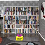 Kenzlife Kitaplık Süper Ga 180*240*19 Byz 6 Katlı 3 Bölme Çift Bölme Opsiyonlu Ofis Mutfak Banyo Dolabı Arkalıksız+Tekli Duvar Rafı Hediye