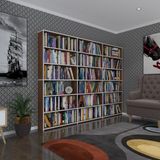 Kenzlife Kitaplik Super Ga 180*240*19 Cvz 6 Katli 3 Bolme Cift Bolme Opsiyonlu Ofis Mutfak Banyo Dolabi Arkaliksiz
