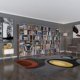 Kenzlife Kitaplık Süper Ga Cvz 180*320*19 6 Katlı 4 Bölme Çift Bölme Opsiyonlu Ofis Mutfak Banyo Dolabı Arkalıksız