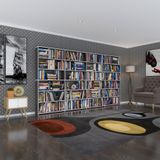 Kenzlife Kitaplık Süper Ga Gri 180*320*19 6 Katlı 4 Bölme Çift Bölme Opsiyonlu Ofis Mutfak Banyo Dolabı Arkalıksız