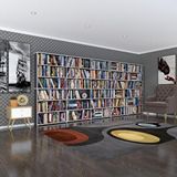 Kenzlife Kitaplık Süper Ga Gri 180*400*19 6 Katlı 5 Bölme Çift Bölme Opsiyonlu Ofis Mutfak Banyo Dolabı Arkalıksız