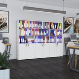 Kenzlife Klasor Dolabi Kilitli Kutalmis Byz 175*240*30 Klasorluk Kitaplik Ofis Arkaliksiz