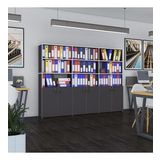 Kenzlife Klasor Dolabi Kilitli Kutalmis Gri 175*240*30 Klasorluk Kitaplik Ofis Arkaliksiz