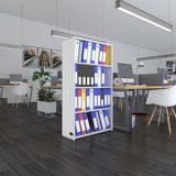Kenzlife Klasorluk Rafli Erlinay Byz 140*80*30 Kitaplik Ofis Arkaliksiz