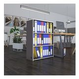 Kenzlife Klasorluk Rafli İlkutay Gri 105*80*30 Kitaplik Ofis Arkaliksiz