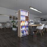 Kenzlife Klasorluk Rafli Rona Crd 175*80*30 Kitaplik Ofis Arkaliksiz