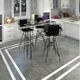 Kenzlife Knsz Masa Sandalye Takımı Hem105zengin Grisyh 120*040 3 Sandalye Syhsyh Kolçaklı Sırt Minderli