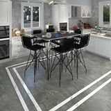 Kenzlife Knsz Masa Sandalye Takımı Hem105zengin Grisyh 130*070 6 Sandalye Syhsyh Kolçaklı Sırt Minderli