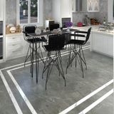 Kenzlife Knsz Masa Sandalye Takımı Hem105zengin Grisyh 140*040 4 Sandalye Syhsyh Kolçaklı Sırt Minderli