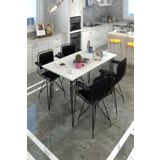 Kenzlife Knsz Masa Sandalye Takımı Hem75mazlum Byzsyh 100*070 Klçsm 4 Sandalye Syhsyh Kolçaklı Sırt Minderli