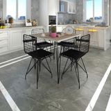 Kenzlife Knsz Masa Sandalye Takımı Hem75mazlum Crdsyh 080*080 Klç 4 Sandalye Syhsyh Kolçaklı