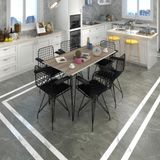 Kenzlife Knsz Masa Sandalye Takımı Hem75mazlum Crdsyh 130*090 Klç 6 Sandalye Syhsyh Kolçaklı