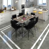 Kenzlife Knsz Masa Sandalye Takımı Hem75mazlum Crdsyh 130*090 Klçsm 6 Sandalye Syhsyh Kolçaklı Sırt Minderli