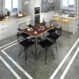 Kenzlife Knsz Masa Sandalye Takımı Hem75mazlum Cvzsyh 130*090 Klç 6 Sandalye Syhsyh Kolçaklı