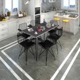 Kenzlife Knsz Masa Sandalye Takımı Hem75mazlum Grisyh 130*090 Klç 6 Sandalye Syhsyh Kolçaklı