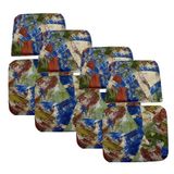 Kenzlife Knsz minder seti 4 lü zng&mğr&uslu geometrik desen oturma ve sırt tel sandalyesi minderi bir arada