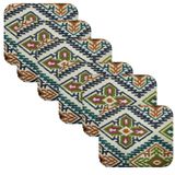 Kenzlife Knsz oturma minderi 6 lı artis&mutlu kilim desen tel bar taburesi sandalyesi için