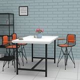 Kenzlife Knsz Ufak Boy Tel Bar Sandalyesi 1 Li Uslu Syhtrn Kolçaklı Sırt Minderli 55 Cm Oturma Yüksekliği Mutfak Bahçe Cafe Ofis