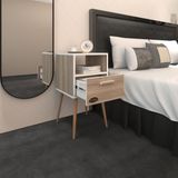 Kenzlife Komodin Budurgan Crd 74*39*39 Ahşap Ayaklı Raflı Çekmeceli Komidin Kitaplık
