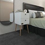 Kenzlife Komodin Hanami Byz 74*39*39 Komidin Ahşap Ayaklı Kitaplık Ayakkabılık Kapaklı Arkalıklı
