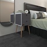Kenzlife Komodin Hanami Gri 74*39*39 Komidin Ahşap Ayaklı Kitaplık Ayakkabılık Kapaklı Arkalıklı
