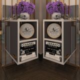 Kenzlife Komodin Lothario 2 Li Set Gri Komidin 42*20*19 Duvara Monte Askı Aparatlı ( Mng)