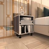 Kenzlife komodin tereşkova gri 47*39*19 mutfak banyo ofis dolabı komidin siyah ayaklı (m)