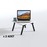 Kenzlife Laptop Dizustu Bilgisayar Sehpasi Tankutay Byz 2 Li Set 20*39*39 Yemek Sofra Siyah Ayak