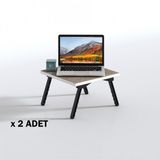 Kenzlife Laptop Dizüstü Bilgisayar Sehpası Tankutay Crd 2 Li Set 20*39*39 Yemek Sofra Siyah Ayak Teşhir
