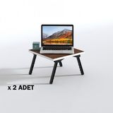 Kenzlife Laptop Dizüstü Bilgisayar Sehpası Tankutay Cvz 2 Li Set 20*39*39 Yemek Sofra Siyah Ayak Teşhir
