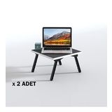 Kenzlife laptop dizüstü bilgisayar sehpası tankutay gri 2 li set 20*39*39 yemek sofra siyah ayak