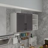Kenzlife Maydanoz 60 Gri Mod 2 60x120x32 Mebran Kapak Suntalam Gövde Hazır Mutfak Dolabı