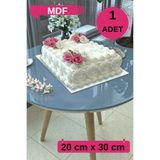 Kenzlife mdf pasta altlığı tek yüzü beyaz 20x30 dikdörtgen 01 adet kalınlık 2.7 mm-3 mm