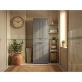 Kenzlife membran çamaşır-bulaşık makinesi dolabı kapaklı roksana gribyz çerçeve 180*70*60 mebran kapak MDF gövde banyo ç
