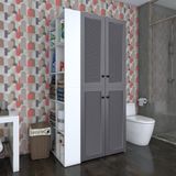 Kenzlife membran çamaşır-kurutma makinesi dolabı kapaklı fedyenka sol gribyz 180*090*60 mebran kapak MDF gövde banyo ark